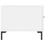 Mesa de centro madera de ingeniería brillo blanco 50x50x40 cm