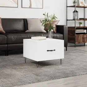 White engineered wood coffee table 50x50x40 cm by vidaXL, Coffee table - Ref: Foro24-829380, Price: 37,53 €, Discount: %
