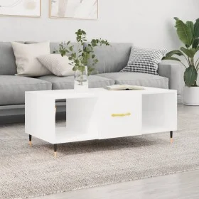 Couchtisch aus glänzend weißem Sperrholz, 102 x 50 x 40 cm von vidaXL, Couchtisch - Ref: Foro24-829278, Preis: 47,84 €, Rabat...