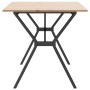 Mesa de comedor marco Y madera maciza pino y acero 160x80x75cm