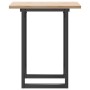 Mesa de comedor marco O madera maciza pino y acero 60x60x75,5cm