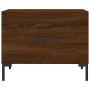 Mesa de centro madera contrachapada roble marrón 50x50x40 cm