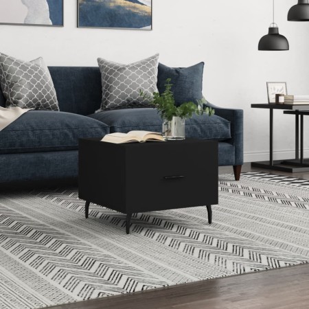 Mesa de centro madera contrachapada negro 50x50x40 cm de vidaXL, Mesas de centro - Ref: Foro24-829430, Precio: 41,73 €