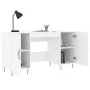 White engineered wood desk 140x50x75 cm by vidaXL, Desks - Ref: Foro24-829540, Price: 113,73 €, Discount: %
