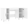 White engineered wood desk 140x50x75 cm by vidaXL, Desks - Ref: Foro24-829540, Price: 113,73 €, Discount: %