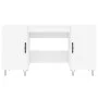 White engineered wood desk 140x50x75 cm by vidaXL, Desks - Ref: Foro24-829540, Price: 113,73 €, Discount: %