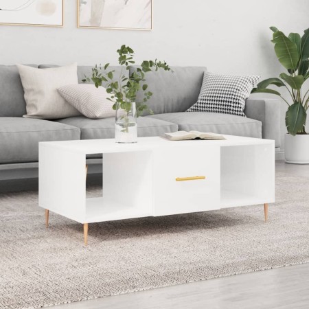 Couchtisch aus glänzend weißem Sperrholz, 102 x 50 x 40 cm von vidaXL, Couchtisch - Ref: Foro24-829286, Preis: 46,48 €, Rabat...