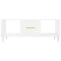 Glossy white plywood coffee table 102x50x40 cm by vidaXL, Coffee table - Ref: Foro24-829286, Price: 46,48 €, Discount: %