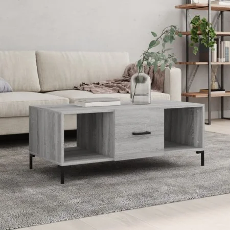 Gray Sonoma plywood coffee table 102x50x40 cm by vidaXL, Coffee table - Ref: Foro24-829306, Price: 51,62 €, Discount: %