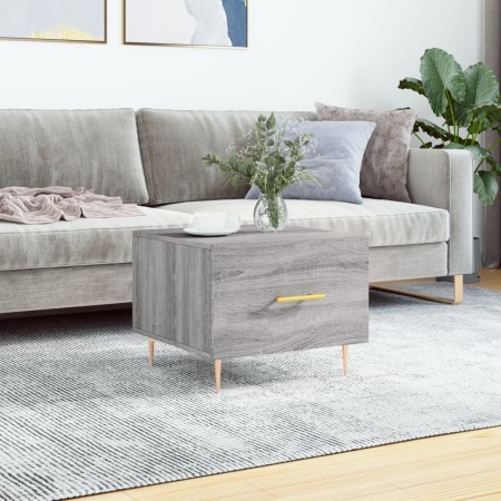 Mesa de centro madera contrachapada gris Sonoma 50x50x40 cm de vidaXL, Mesas de centro - Ref: Foro24-829376, Precio: 38,71 €