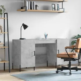 Escritorio madera de ingeniería gris hormigón 140x50x75 cm de vidaXL, Escritorios - Ref: Foro24-829560, Precio: 123,37 €, Des...