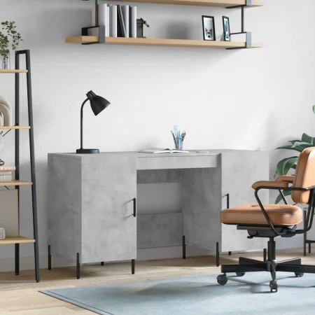 Concrete gray engineered wood desk 140x50x75 cm by vidaXL, Desks - Ref: Foro24-829560, Price: 123,37 €, Discount: %