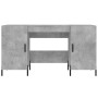Escritorio madera de ingeniería gris hormigón 140x50x75 cm de vidaXL, Escritorios - Ref: Foro24-829560, Precio: 124,78 €