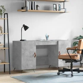 Betongrauer Schreibtisch aus Holzwerkstoff, 140 x 50 x 75 cm von vidaXL, Schreibtische - Ref: Foro24-829520, Preis: 111,37 €,...