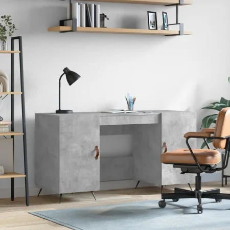 Betongrauer Schreibtisch aus Holzwerkstoff, 140 x 50 x 75 cm von vidaXL, Schreibtische - Ref: Foro24-829520, Preis: 111,20 €,...