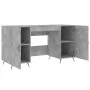 Betongrauer Schreibtisch aus Holzwerkstoff, 140 x 50 x 75 cm von vidaXL, Schreibtische - Ref: Foro24-829520, Preis: 111,20 €,...