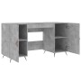 Escritorio madera de ingeniería gris hormigón 140x50x75 cm de vidaXL, Escritorios - Ref: Foro24-829520, Precio: 112,61 €, Des...
