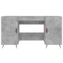 Escritorio madera de ingeniería gris hormigón 140x50x75 cm de vidaXL, Escritorios - Ref: Foro24-829520, Precio: 112,61 €, Des...