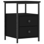 Mesita de noche madera de ingeniería negro 34x35,5x50 cm de vidaXL, Mesitas de noche - Ref: Foro24-826013, Precio: 47,24 €, D...