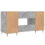 Betongrauer Schreibtisch aus Holzwerkstoff, 140 x 50 x 75 cm von vidaXL, Schreibtische - Ref: Foro24-829520, Preis: 111,20 €,...