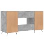 Escritorio madera de ingeniería gris hormigón 140x50x75 cm de vidaXL, Escritorios - Ref: Foro24-829520, Precio: 112,61 €, Des...