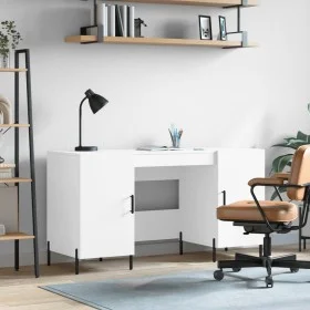 Weißer Schreibtisch aus Holzwerkstoff, 140 x 50 x 75 cm von vidaXL, Schreibtische - Ref: Foro24-829556, Preis: 127,24 €, Raba...