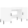 White engineered wood desk 140x50x75 cm by vidaXL, Desks - Ref: Foro24-829556, Price: 127,23 €, Discount: %