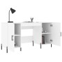 Weißer Schreibtisch aus Holzwerkstoff, 140 x 50 x 75 cm von vidaXL, Schreibtische - Ref: Foro24-829556, Preis: 128,67 €, Raba...