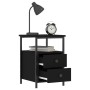 Mesita de noche madera de ingeniería negro 34x35,5x50 cm de vidaXL, Mesitas de noche - Ref: Foro24-826013, Precio: 47,24 €, D...