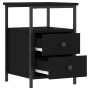 Mesita de noche madera de ingeniería negro 34x35,5x50 cm de vidaXL, Mesitas de noche - Ref: Foro24-826013, Precio: 47,24 €, D...