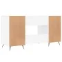 White engineered wood desk 140x50x75 cm by vidaXL, Desks - Ref: Foro24-829516, Price: 114,82 €, Discount: %