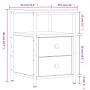 Schwarzer Nachttisch aus Holzwerkstoff, 34 x 35,5 x 50 cm von vidaXL, Nachttische - Ref: Foro24-826013, Preis: 47,24 €, Rabat...