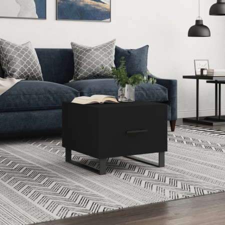 Mesa de centro madera contrachapada negro 50x50x40 cm de vidaXL, Mesas de centro - Ref: Foro24-829446, Precio: 45,52 €