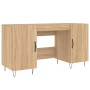 Schreibtisch aus Sonoma-Eichenholzwerkstoff, 140 x 50 x 75 cm von vidaXL, Schreibtische - Ref: Foro24-829543, Preis: 111,67 €...