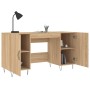Schreibtisch aus Sonoma-Eichenholzwerkstoff, 140 x 50 x 75 cm von vidaXL, Schreibtische - Ref: Foro24-829543, Preis: 111,67 €...
