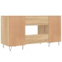 Schreibtisch aus Sonoma-Eichenholzwerkstoff, 140 x 50 x 75 cm von vidaXL, Schreibtische - Ref: Foro24-829543, Preis: 111,67 €...