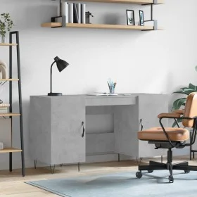 Escritorio madera de ingeniería gris hormigón 140x50x75 cm de vidaXL, Escritorios - Ref: Foro24-829544, Precio: 110,57 €, Des...