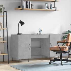 Escritorio madera de ingeniería gris hormigón 140x50x75 cm de vidaXL, Escritorios - Ref: Foro24-829544, Precio: 111,93 €, Des...