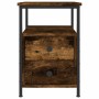 Nachttisch aus geräucherter Eichenholz-Engineering 34x35,5x50cm von vidaXL, Nachttische - Ref: Foro24-826017, Preis: 44,52 €,...