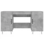 Escritorio madera de ingeniería gris hormigón 140x50x75 cm de vidaXL, Escritorios - Ref: Foro24-829544, Precio: 110,57 €, Des...