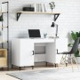 Glossy white plywood desk 140x50x75 cm by vidaXL, Desks - Ref: Foro24-829550, Price: 130,39 €, Discount: %