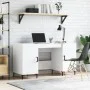 Schreibtisch aus glänzend weißem Sperrholz, 140 x 50 x 75 cm von vidaXL, Schreibtische - Ref: Foro24-829550, Preis: 128,80 €,...