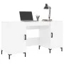 Schreibtisch aus glänzend weißem Sperrholz, 140 x 50 x 75 cm von vidaXL, Schreibtische - Ref: Foro24-829550, Preis: 128,80 €,...