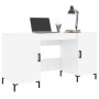 Schreibtisch aus glänzend weißem Sperrholz, 140 x 50 x 75 cm von vidaXL, Schreibtische - Ref: Foro24-829550, Preis: 130,39 €,...
