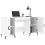 Glossy white plywood desk 140x50x75 cm by vidaXL, Desks - Ref: Foro24-829550, Price: 130,39 €, Discount: %