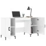 Schreibtisch aus glänzend weißem Sperrholz, 140 x 50 x 75 cm von vidaXL, Schreibtische - Ref: Foro24-829550, Preis: 128,80 €,...