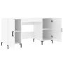Schreibtisch aus glänzend weißem Sperrholz, 140 x 50 x 75 cm von vidaXL, Schreibtische - Ref: Foro24-829550, Preis: 128,80 €,...