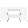 Glossy white plywood desk 140x50x75 cm by vidaXL, Desks - Ref: Foro24-829550, Price: 130,39 €, Discount: %