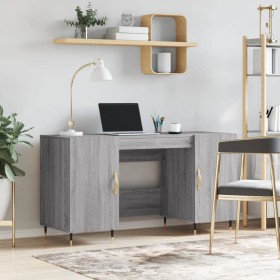 Escritorio madera de ingeniería gris Sonoma 140x50x75 cm de vidaXL, Escritorios - Ref: Foro24-829530, Precio: 117,13 €, Descu...