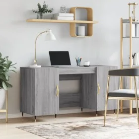 Sonoma Schreibtisch aus grauem Holzwerkstoff 140x50x75 cm von vidaXL, Schreibtische - Ref: Foro24-829530, Preis: 115,70 €, Ra...